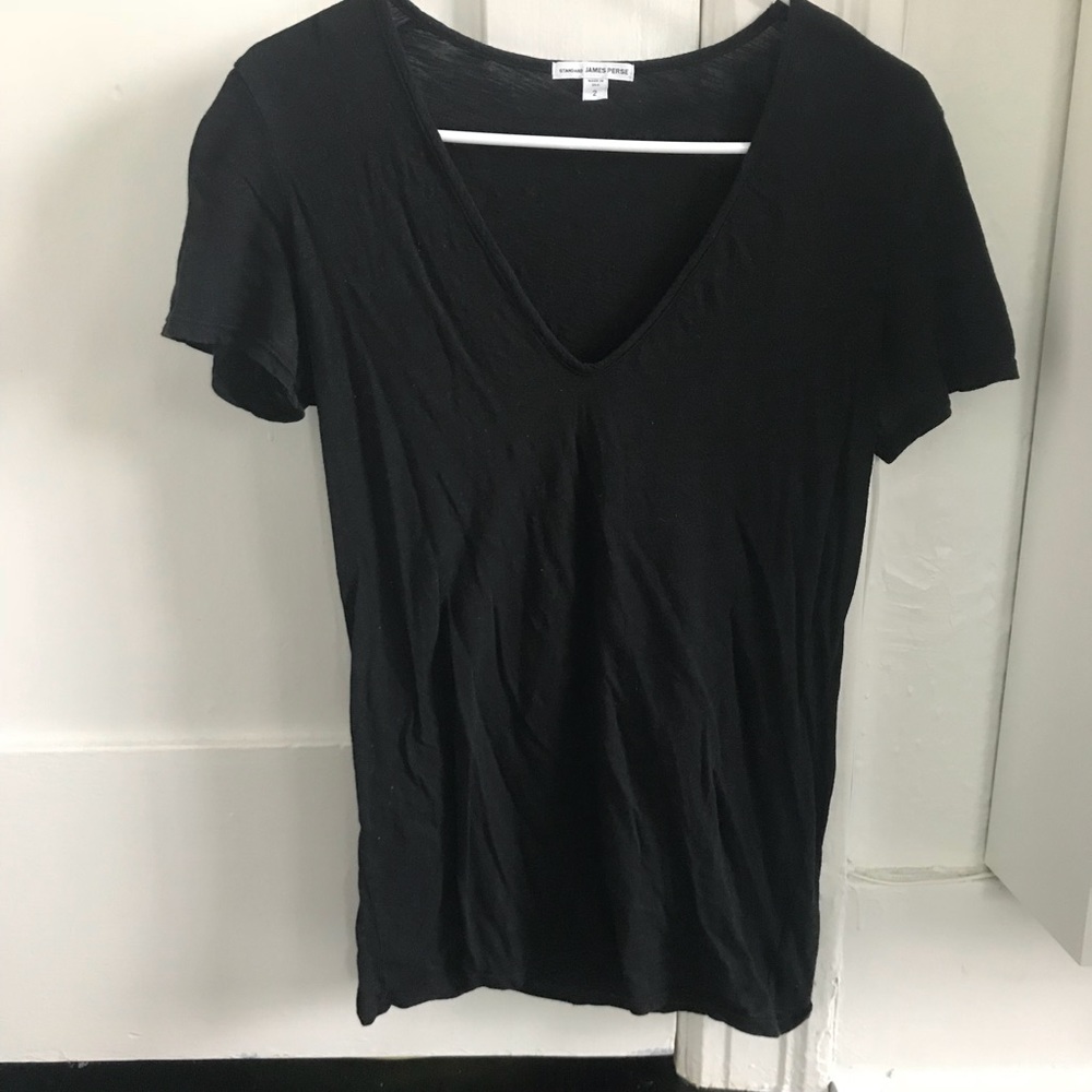 Black James Perse V Neck